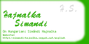 hajnalka simandi business card